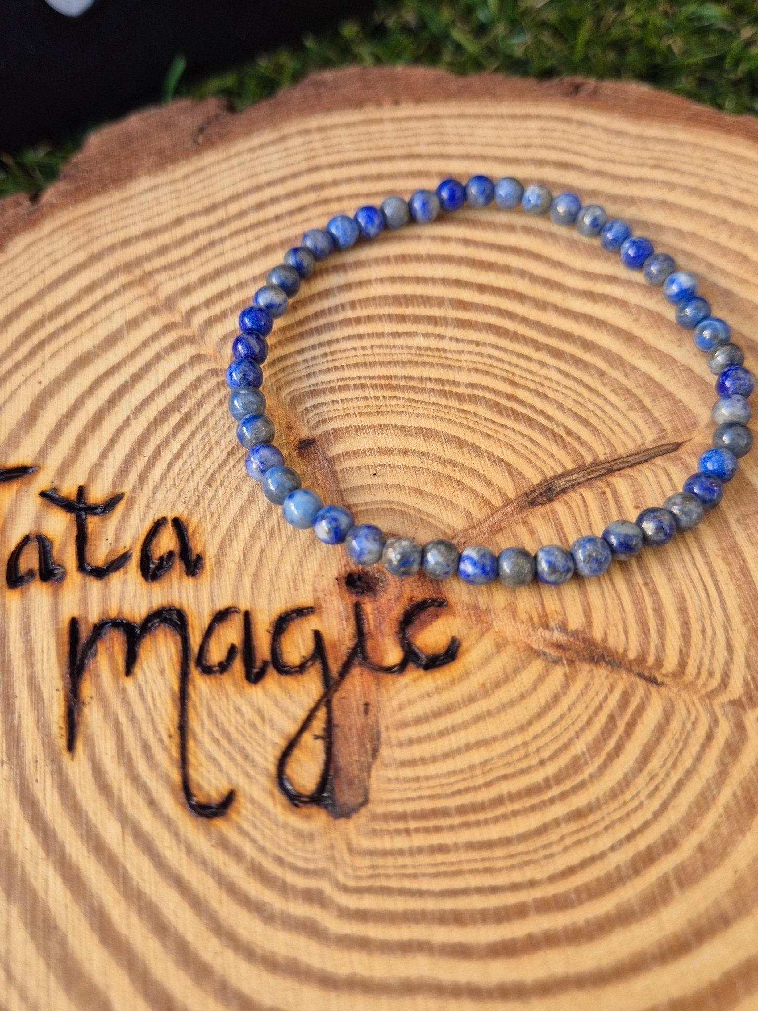 Pulsera de Lapislázuli 4mm - Intuición, Protección y Comunicación Espiritual JoyeriamineralespulserasTienda esotérica Málaga - La Tienda de Tata Magic: tienda Esotérica en Málaga